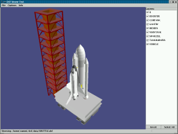 Screenshot of rendered SHUTTLE model