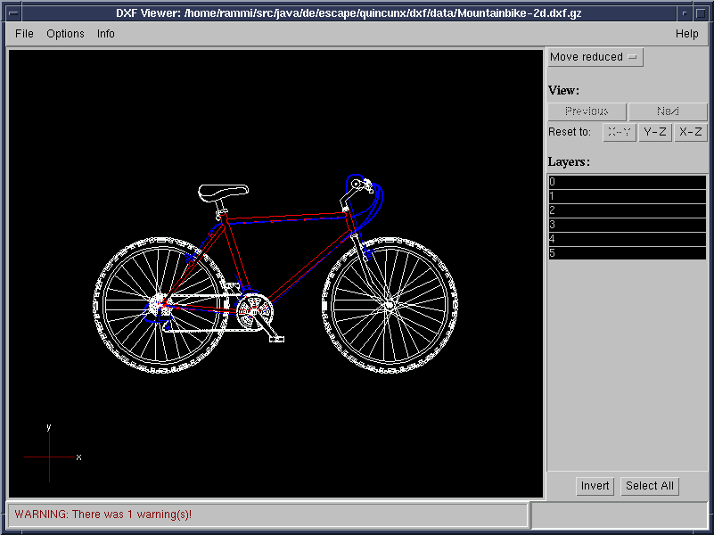 Screenshot of DXF Viewer showing MTB